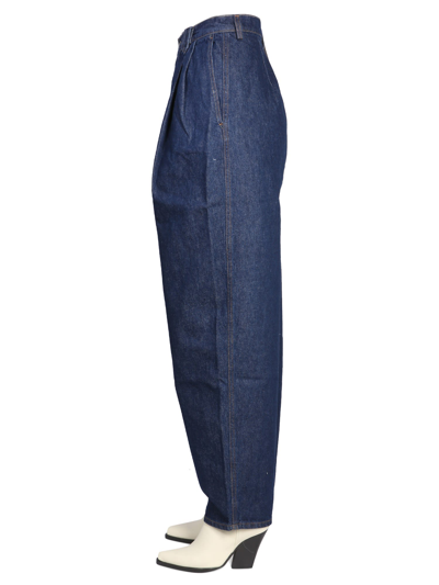 Shop Magda Butrym Wide Jeans In Blu