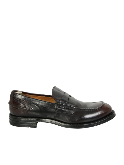 Shop Officine Creative Balance Penny Loafers In Brown