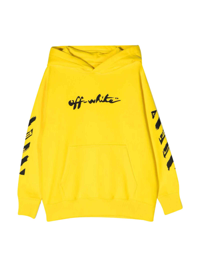 Shop Off-white Yellow Sweatshirt Boy In Giallo