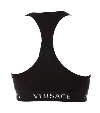 Shop Versace Medusa Logo Top In Black