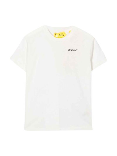 Shop Off-white White T-shirt Boy In Bianco
