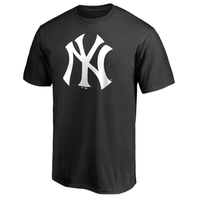 Shop Fanatics Mens New York Yankees  Yankees Official Logo T-shirt In Black
