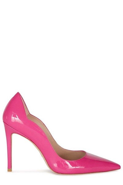 Shop Stuart Weitzman Scallop Edges Pointed In Pink