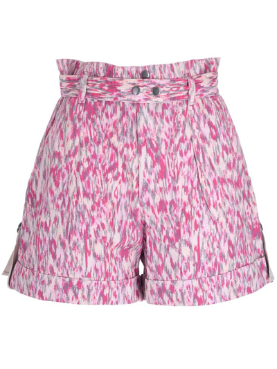 Shop Isabel Marant Étoile Kaloscoe High Waist Shorts In Pink