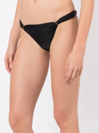 Lenny Niemeyer Side Tube-detail Bikini Bottoms In Black