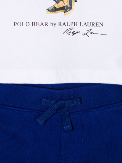 Shop Ralph Lauren Polo Bear Shorts Set In Blue