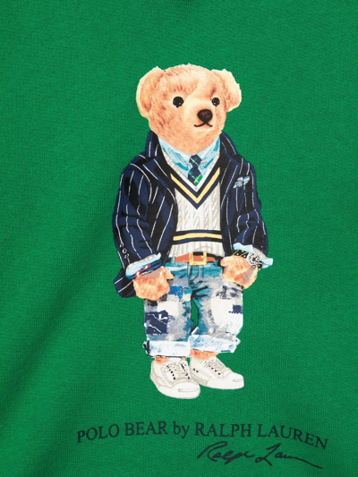 Shop Ralph Lauren Polo Bear Graphic-print Hoodie In Blue