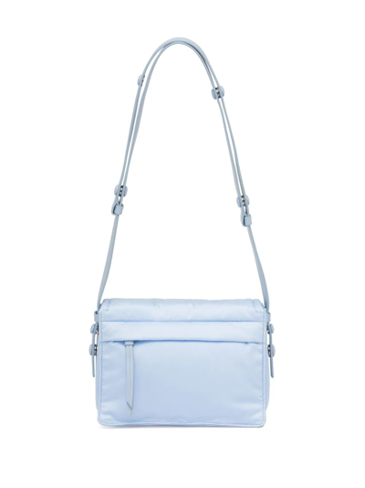 Shop Prada Small Padded Re-nylon Shoulder Bag In Blue