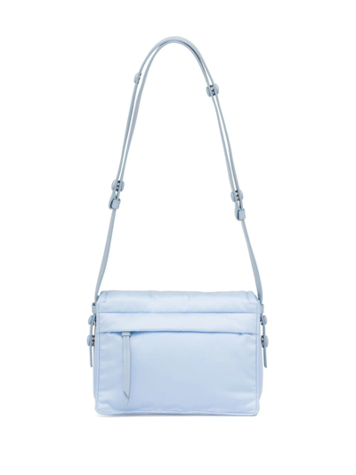 Prada Small Padded Re-nylon Shoulder Bag In Blue