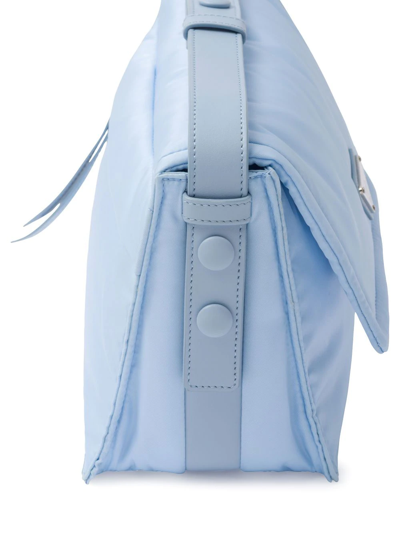 Prada Small Padded Re-nylon Shoulder Bag In Blue