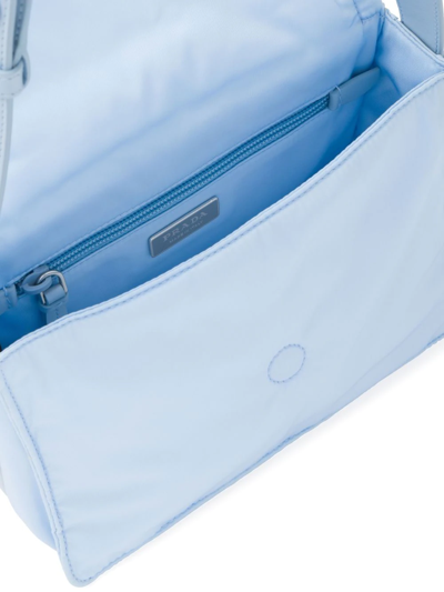 Shop Prada Small Padded Re-nylon Shoulder Bag In Blue