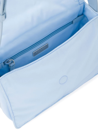 Prada Small Padded Re-nylon Shoulder Bag In Blue