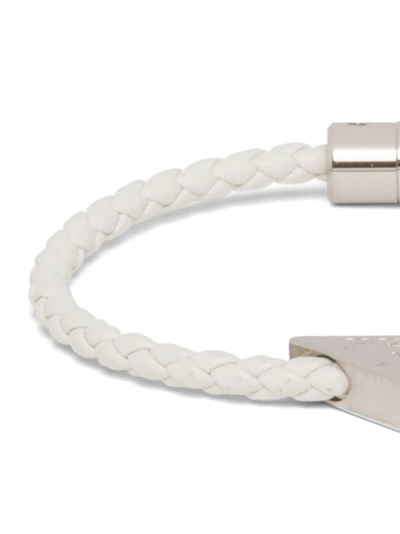 Shop Prada Logo-plaque Bracelet In White