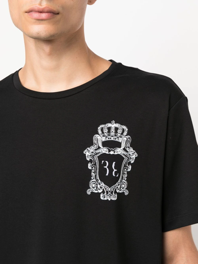 Billionaire Crest Logo-print T-shirt In Black