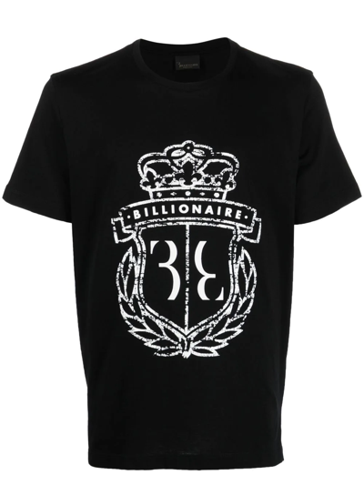 Shop Billionaire Logo-print Detail T-shirt In Black
