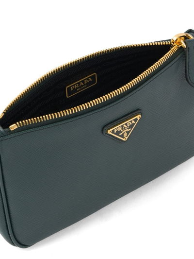 Shop Prada Re-edition 2000 Shoulder Bag In Green