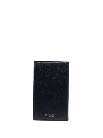 Aspinal Of London Embossed-logo Golf Scorecard Holder In Blue