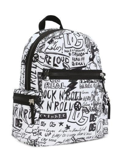 Shop Dolce & Gabbana Graffiti-print Backpack In Ha4ce