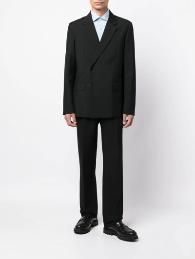 Caruso Covered-placket Shirt In Blue