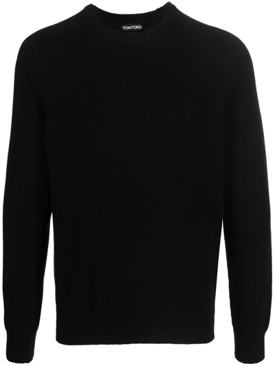 Shop Tom Ford Textured Cashmere Jumper In Black