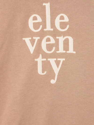 Shop Eleventy Logo-applique Sweatshirt In Neutrals