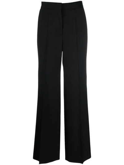 Shop Stella Mccartney Straight-leg Tailored Wool Trousers In Black