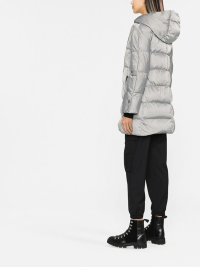 Herno Raso Hooded Padded Coat In Grey