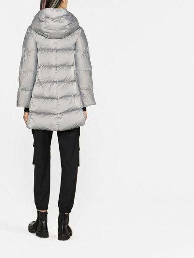 Herno Raso Hooded Padded Coat In Grey