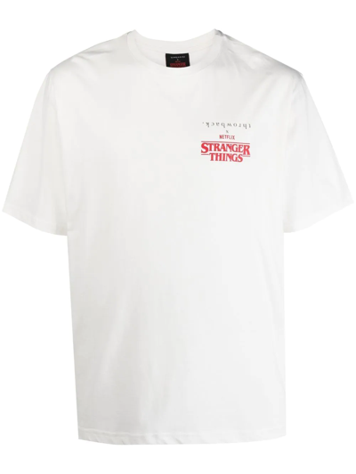 Shop Throwback X Stranger Things Graphic-print T-shirt In White