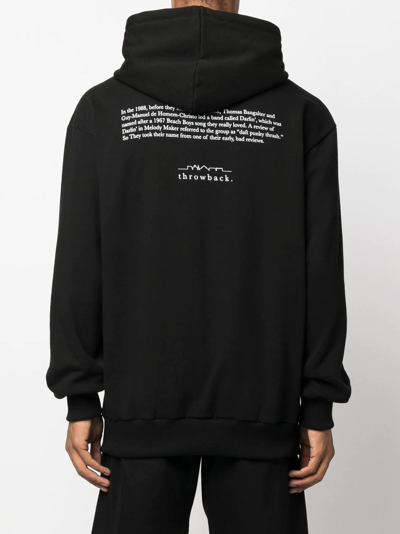 Shop Throwback Graphic-print Cotton Hoodie In Black