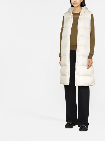 Shop Woolrich Quilted Padded Gilet In Neutrals