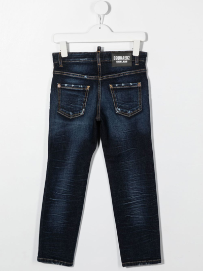 Shop Dsquared2 Straight-leg Faded Jeans In Blue