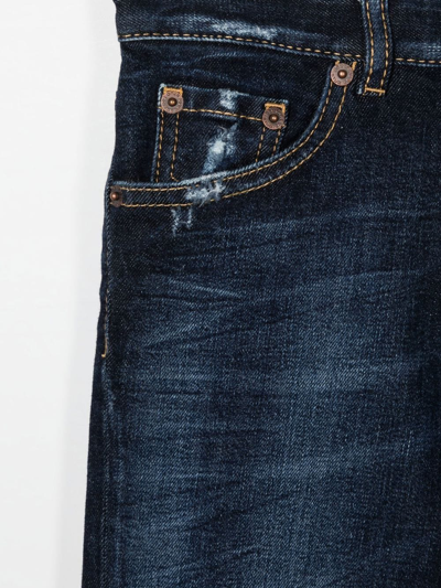 Shop Dsquared2 Straight-leg Faded Jeans In Blue