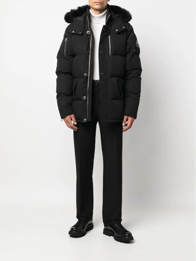 Moose Knuckles Original 3q Feather-down Jacket In Black
