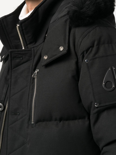 Moose Knuckles Original 3q Feather-down Jacket In Black
