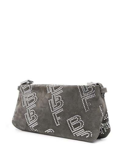 Shop By Far Rachel Stud-logo Tote Bag In Grey