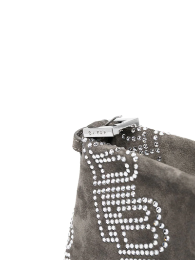 Shop By Far Rachel Stud-logo Tote Bag In Grey