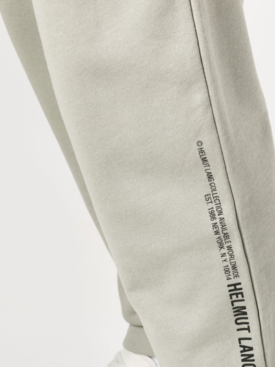 Shop Helmut Lang Logo-print Track Pants In Green