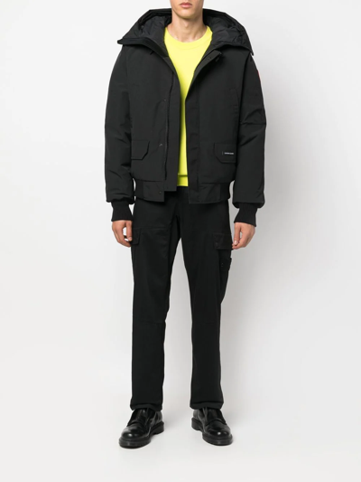 Shop Canada Goose Chilliwack Hooded Puffer Jacket In Black