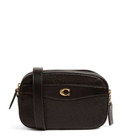 Shop Coach Pebble Leather Camera Bag In Black