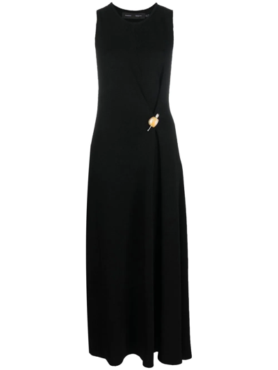 Shop Proenza Schouler Sleeveless Knitted Dress In Black
