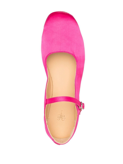 Shop Azi.land Buckle-fastened Ballerina Shoes In Pink