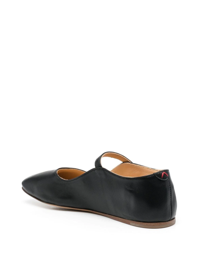 Shop Azi.land Buckle-fastened Ballerina Shoes In Black