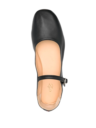 Shop Azi.land Buckle-fastened Ballerina Shoes In Black