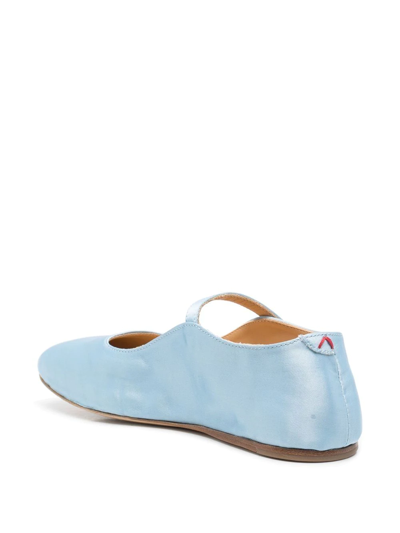 Shop Azi.land Buckle-fastened Ballerina Shoes In Blue