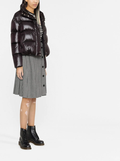 Patrizia Pepe Hooded Puffer Jacket In Black