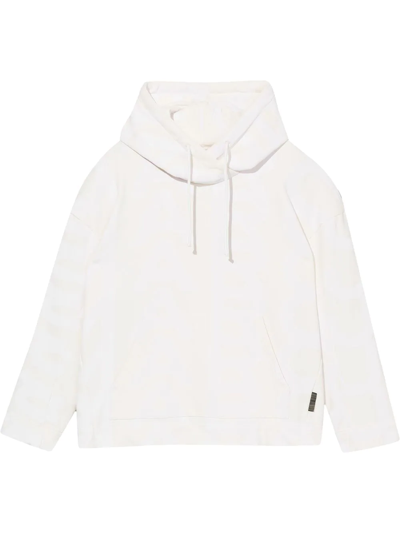 Shop Marc Jacobs Monogram Oversized Drawstring Hoodie In White