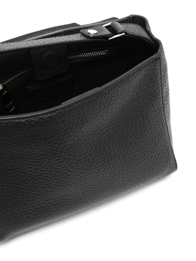 Shop Orciani Grained Leather Crossbody Bag In Schwarz