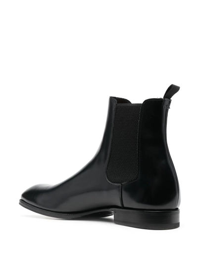 Shop Lidfort Pointed Toe Leather Boots In Schwarz
