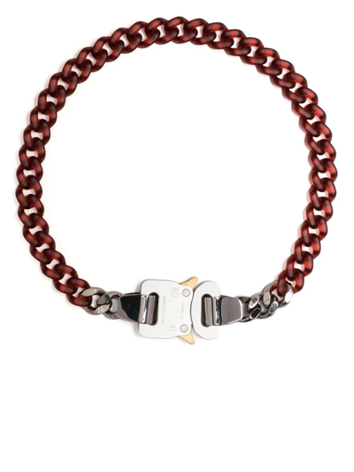 Shop Alyx Transparent Chain-link Buckle Necklace In Rot